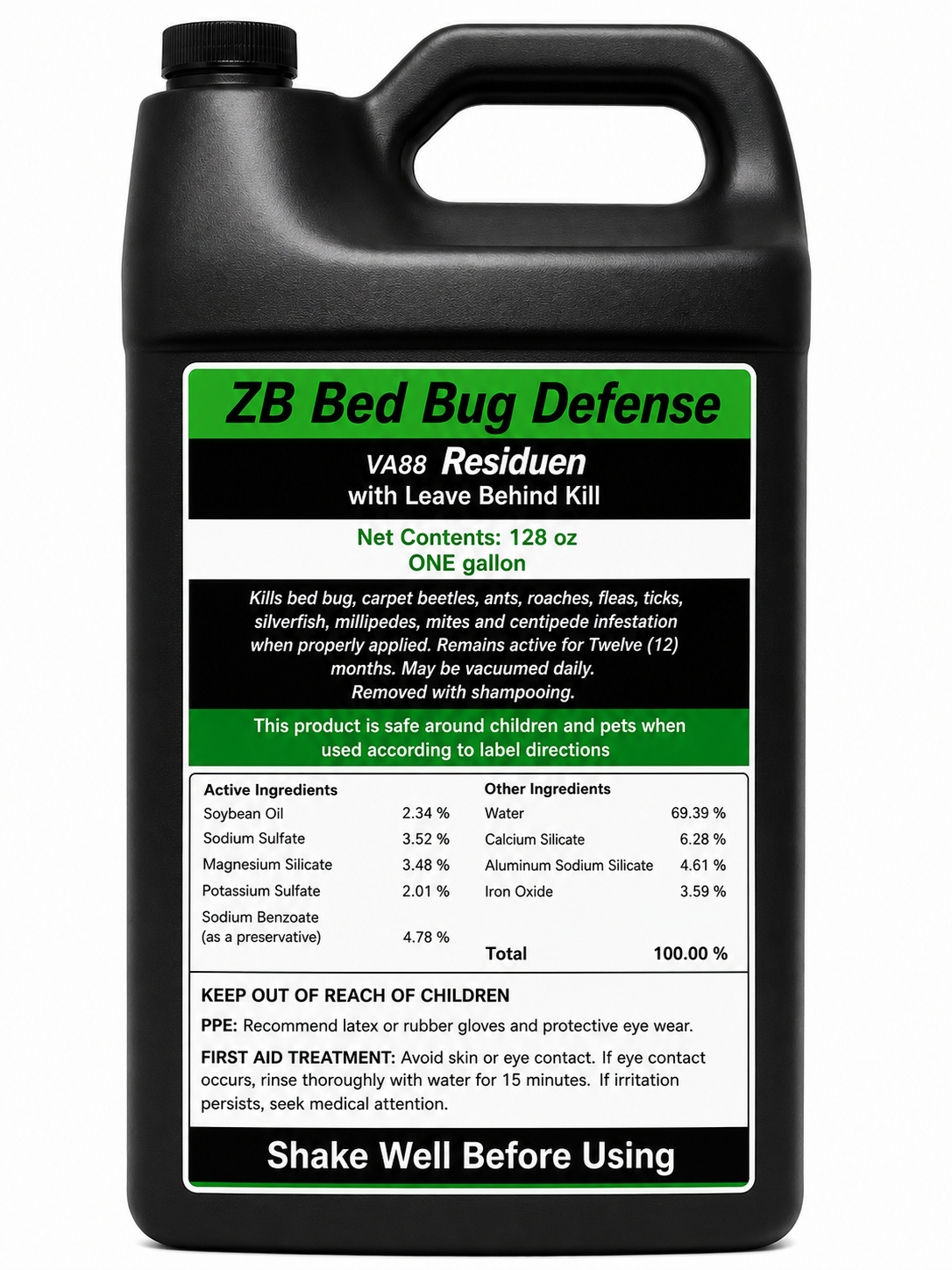 ZeroBugs Bed Bug Defense — Leave-Behind Kill (1 Gallon)